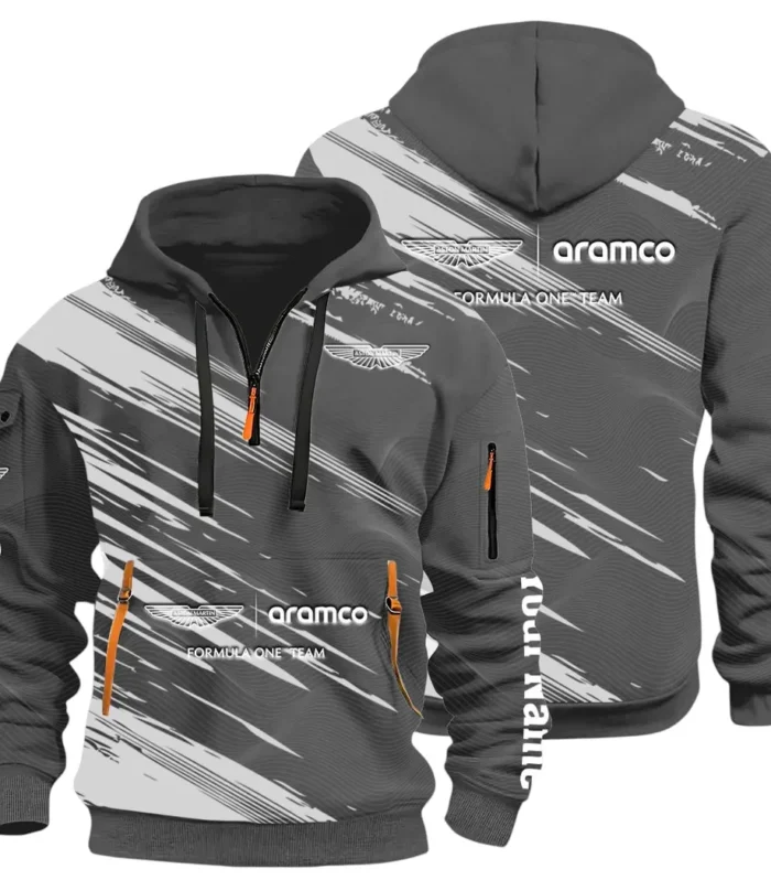 Elegant Grand Tourer Hoodie Half Zip 3D, Casual Fit for Everyday Wear Hoodie CAR514 - Dark Gray