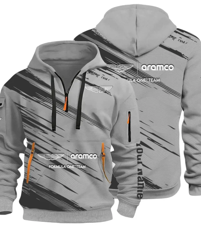 Elegant Grand Tourer Hoodie Half Zip 3D, Casual Fit for Everyday Wear Hoodie CAR514 - Gray