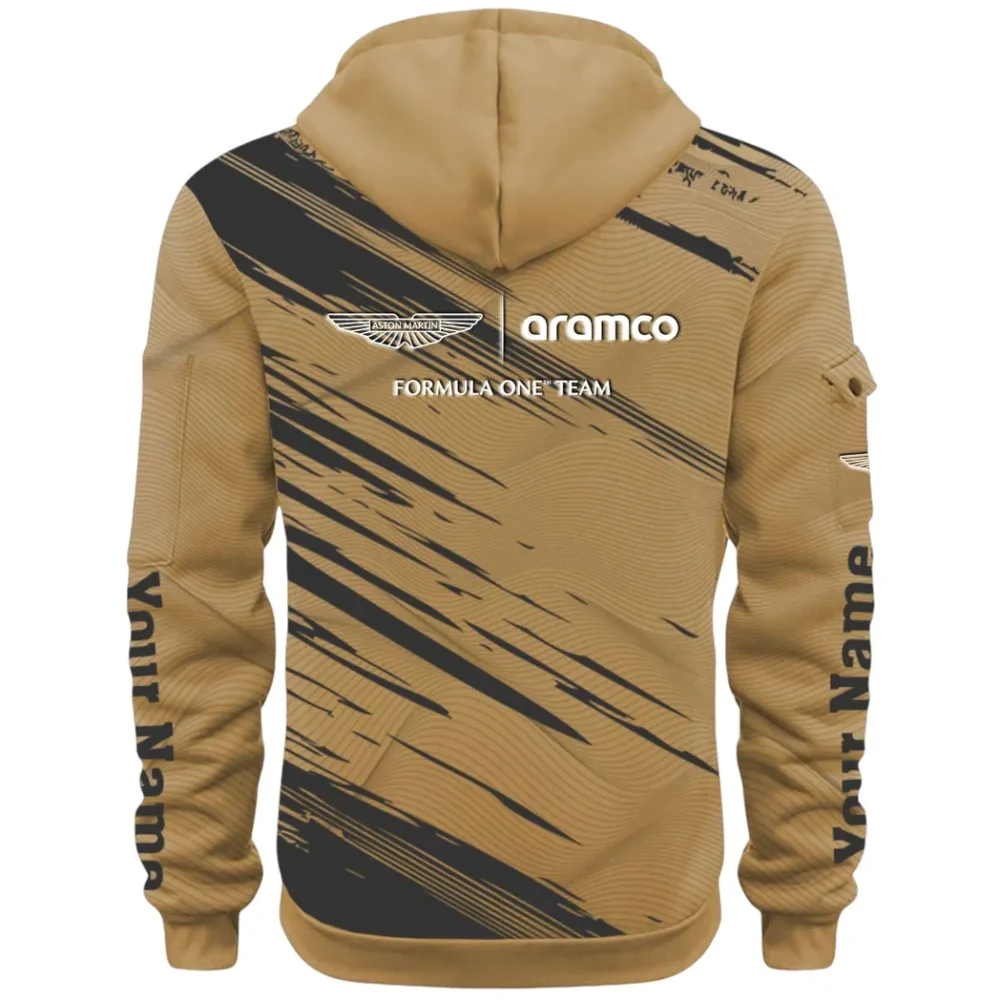 Elegant Grand Tourer Hoodie Half Zip 3D, Casual Fit for Everyday Wear Hoodie CAR514 - Khaki - Image 3