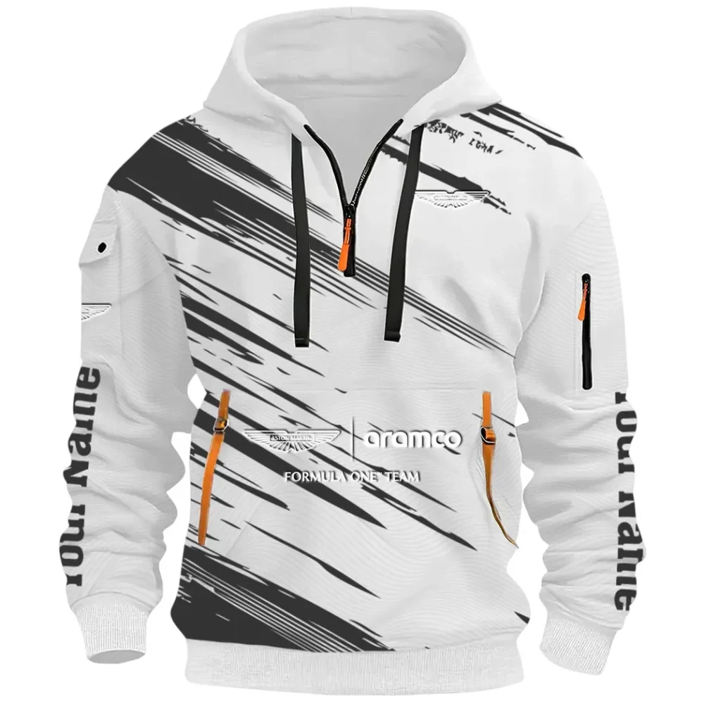 Elegant Grand Tourer Hoodie Half Zip 3D, Casual Fit for Everyday Wear Hoodie CAR514 - White - Image 2