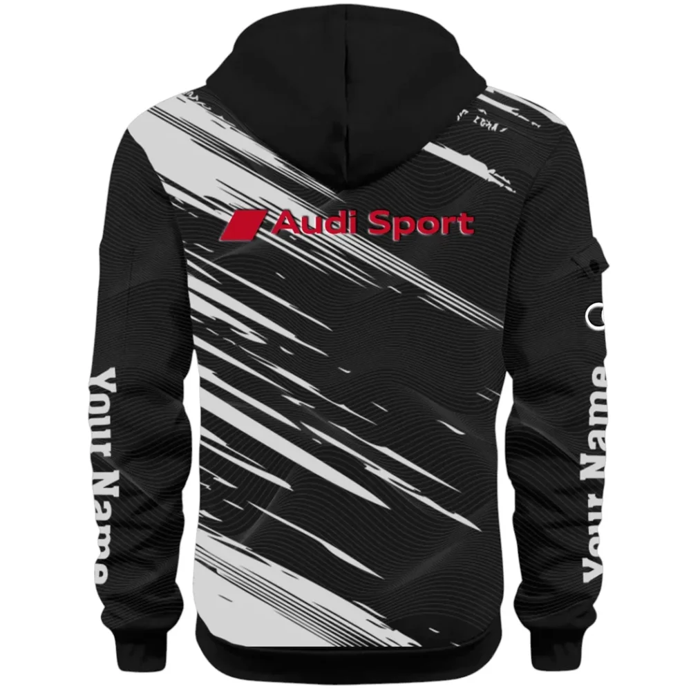 Lifestyle Ride Hoodie Half Zip 3D, Sporty Urban Comfort Hoodie CAR514 - Black - Image 3