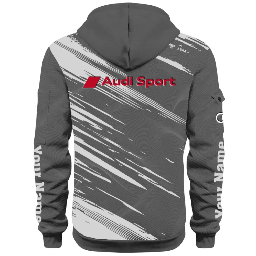 Lifestyle Ride Hoodie Half Zip 3D, Sporty Urban Comfort Hoodie CAR514 - Dark Gray - Image 3