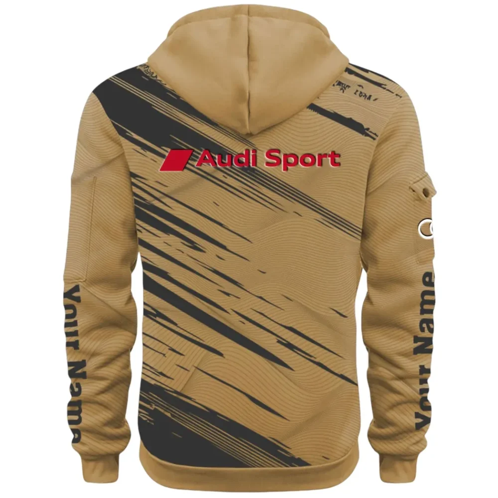 Lifestyle Ride Hoodie Half Zip 3D, Sporty Urban Comfort Hoodie CAR514 - Khaki - Image 3