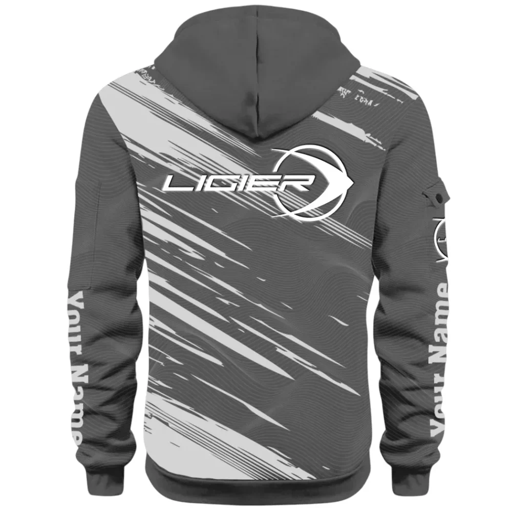 Racing Auto Hoodie Half Zip 3D, Streetwear Casual Look Outfit CAR514 - Dark Gray - Image 3