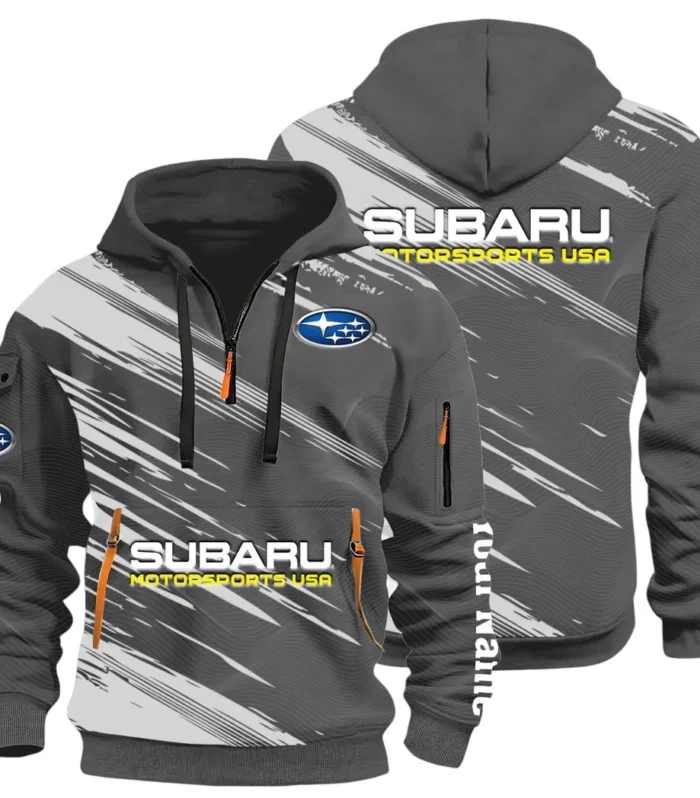 All-Wheel Drive Car Hoodie Half Zip 3D, Sporty Everyday Wear Hoodie CAR514 - Dark Gray