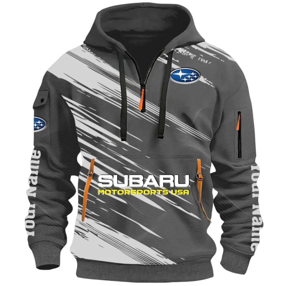 All-Wheel Drive Car Hoodie Half Zip 3D, Sporty Everyday Wear Hoodie CAR514 - Dark Gray - Image 2