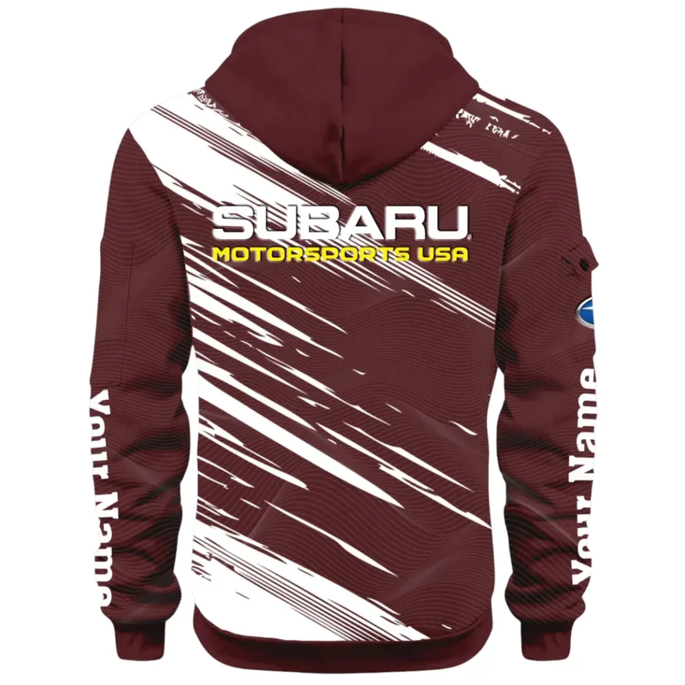 All-Wheel Drive Car Hoodie Half Zip 3D, Sporty Everyday Wear Hoodie CAR514 - Dark Red - Image 3