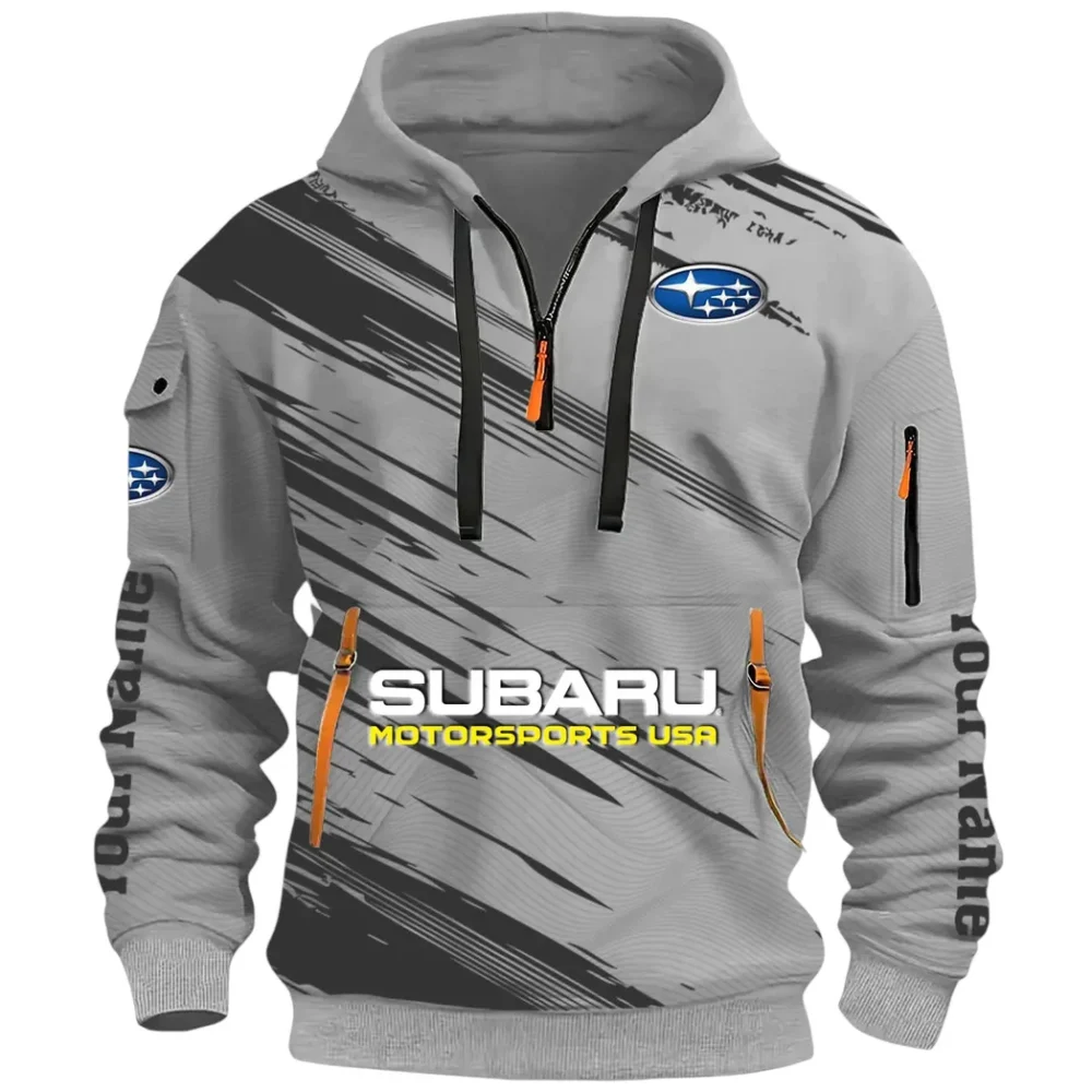 All-Wheel Drive Car Hoodie Half Zip 3D, Sporty Everyday Wear Hoodie CAR514 - Gray - Image 2