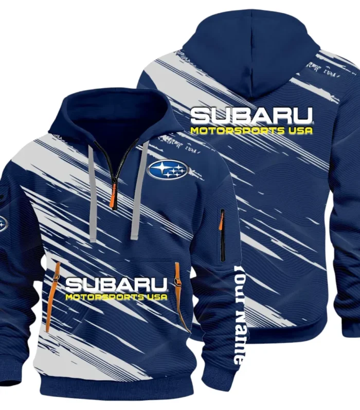 All-Wheel Drive Car Hoodie Half Zip 3D, Sporty Everyday Wear Hoodie CAR514 - Navy