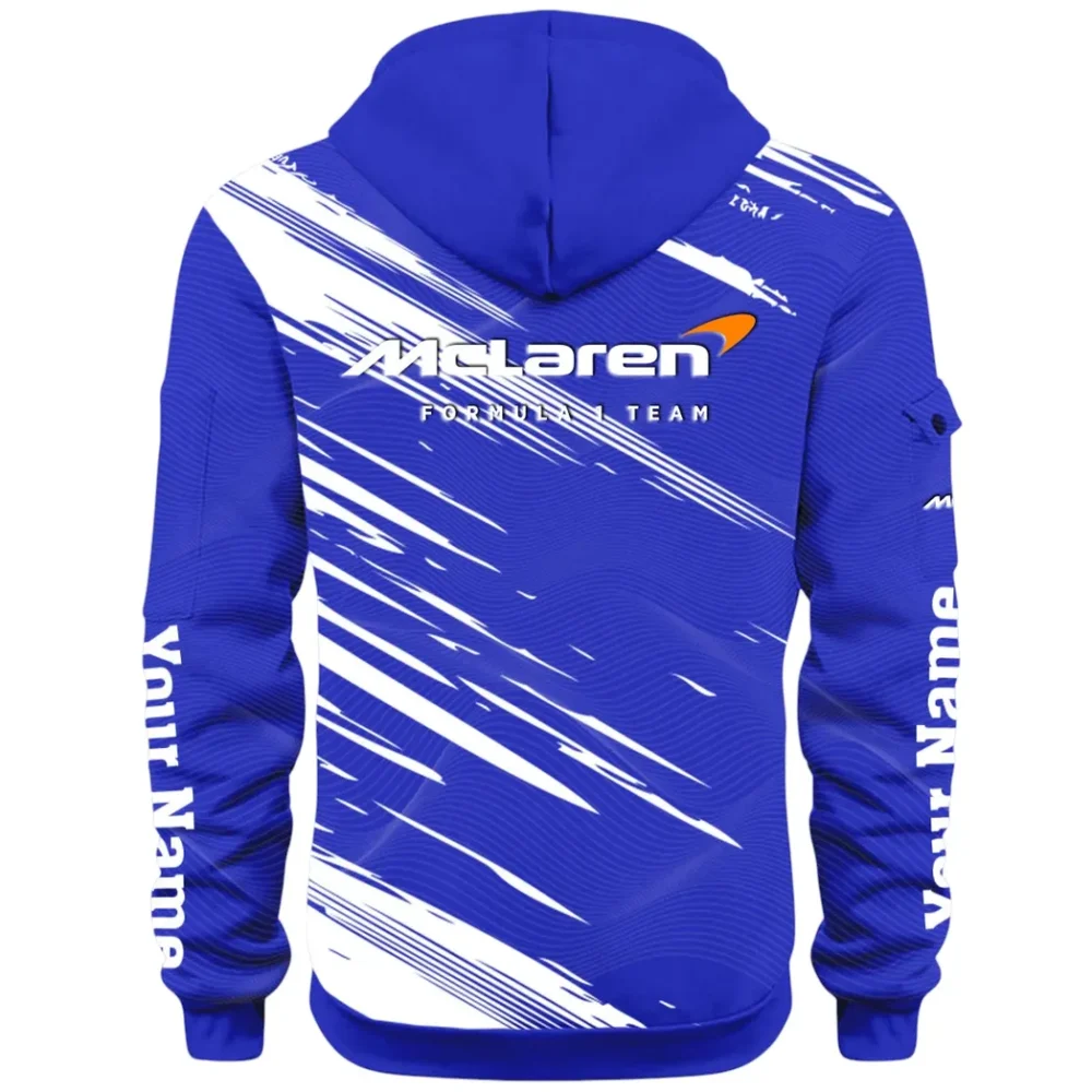 Track Monster Hoodie Half Zip 3D, Urban Casual Comfort Hoodie CAR514 - Blue - Image 3