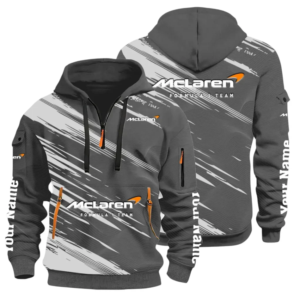 Track Monster Hoodie Half Zip 3D, Urban Casual Comfort Hoodie CAR514 - Dark Gray