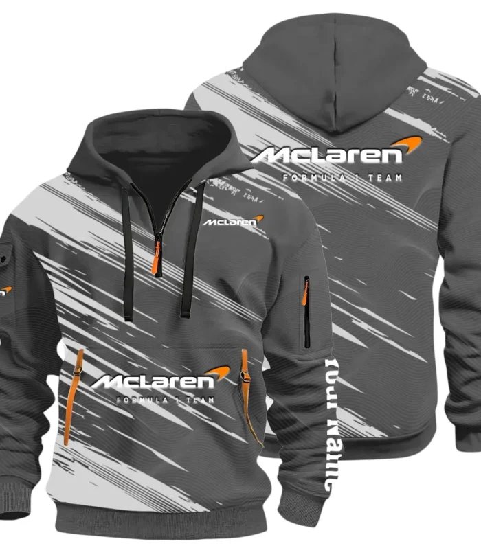 Track Monster Hoodie Half Zip 3D, Urban Casual Comfort Hoodie CAR514 - Dark Gray