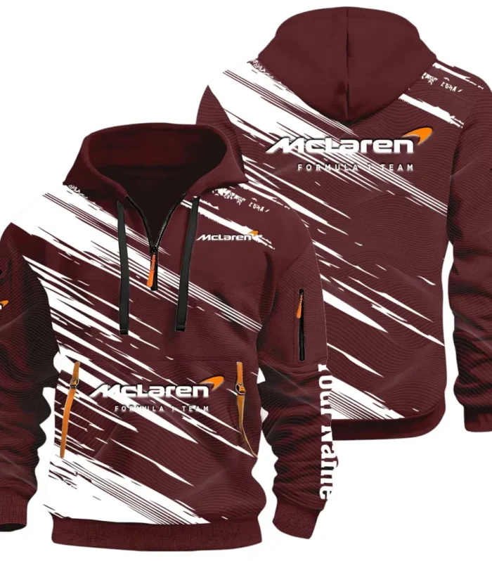 Track Monster Hoodie Half Zip 3D, Urban Casual Comfort Hoodie CAR514 - Dark Red