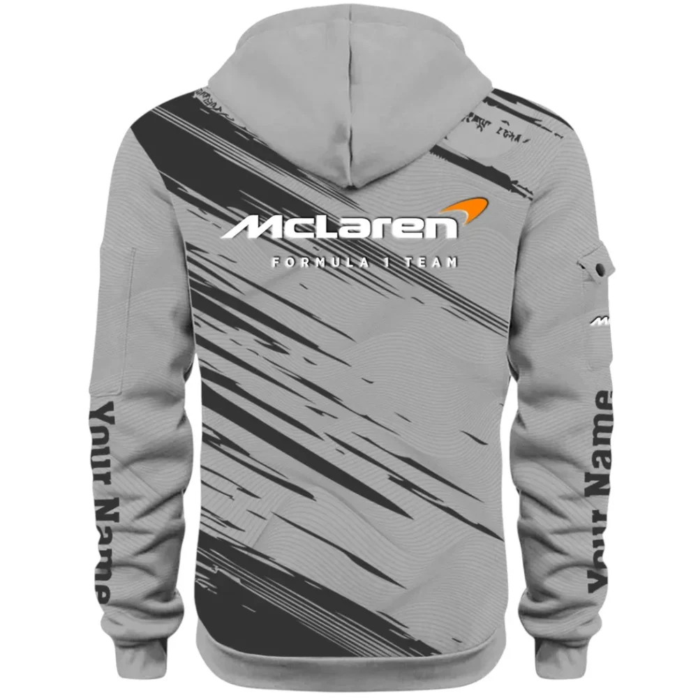 Track Monster Hoodie Half Zip 3D, Urban Casual Comfort Hoodie CAR514 - Gray - Image 3