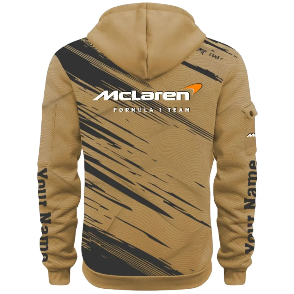 Track Monster Hoodie Half Zip 3D, Urban Casual Comfort Hoodie CAR514 - Khaki - Image 3
