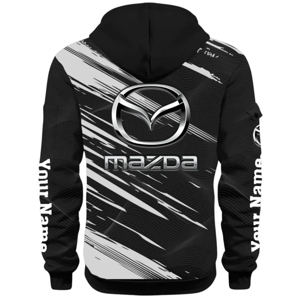 Sport Hatchback Hoodie Half Zip 3D, Classic Comfortable Hoodie Style CAR514 - Black - Image 3