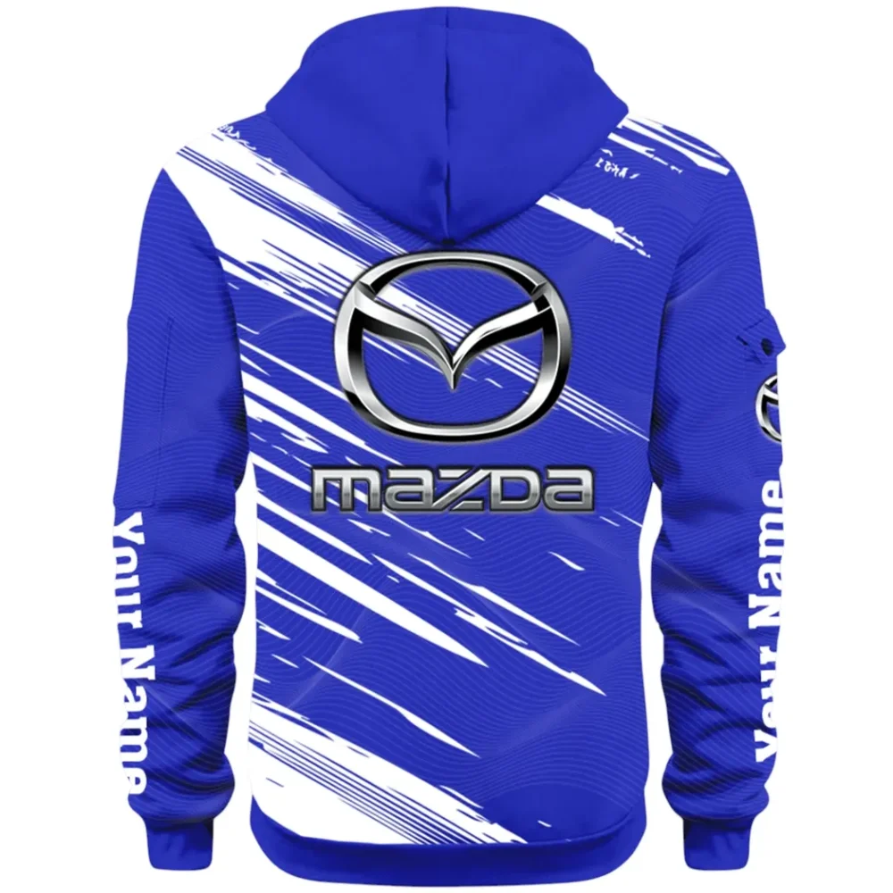 Sport Hatchback Hoodie Half Zip 3D, Classic Comfortable Hoodie Style CAR514 - Blue - Image 3