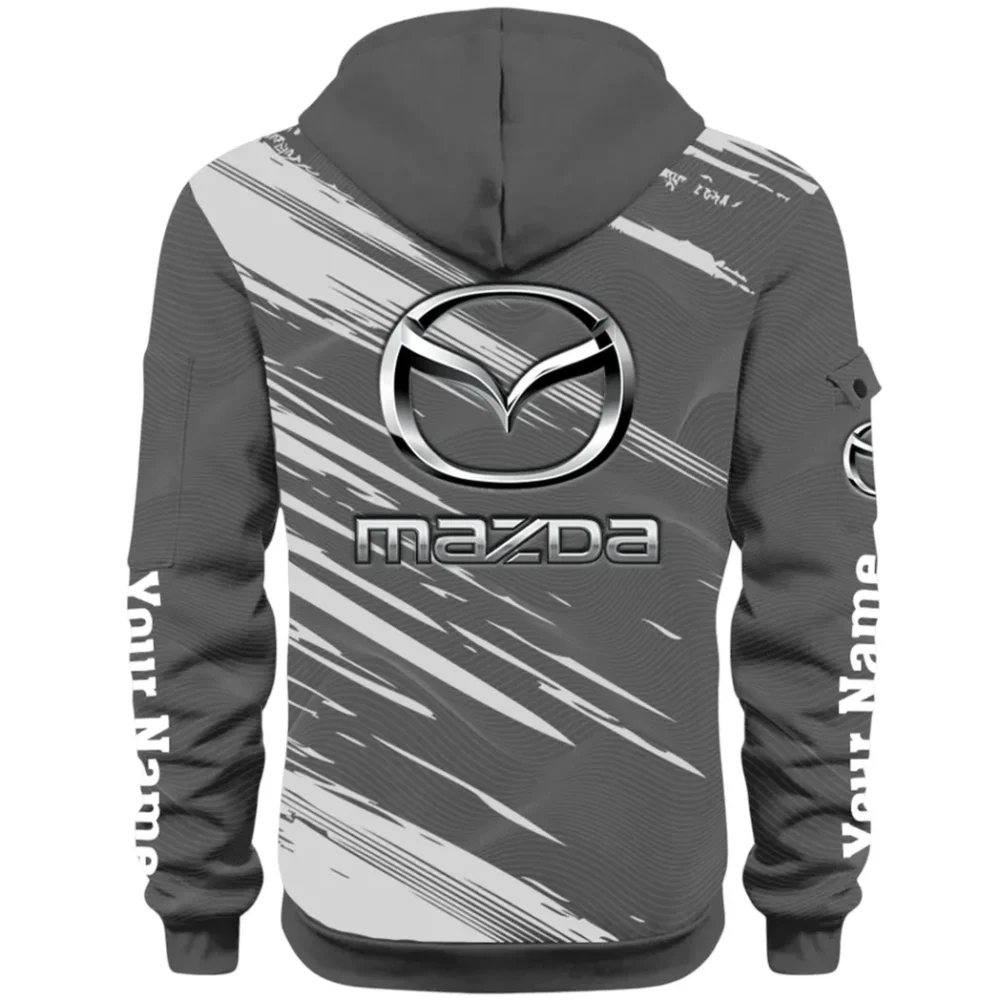 Sport Hatchback Hoodie Half Zip 3D, Classic Comfortable Hoodie Style CAR514 - Dark Gray - Image 3