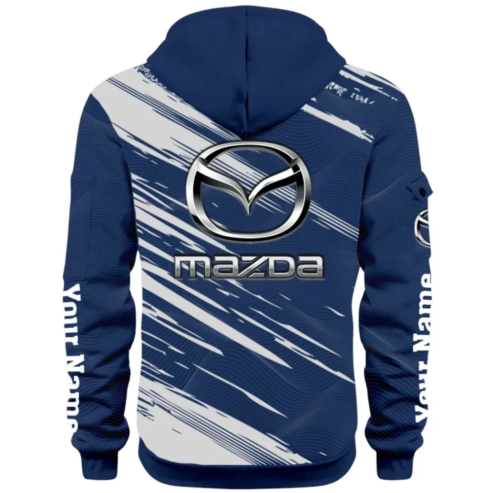 Sport Hatchback Hoodie Half Zip 3D, Classic Comfortable Hoodie Style CAR514 - Navy - Image 3