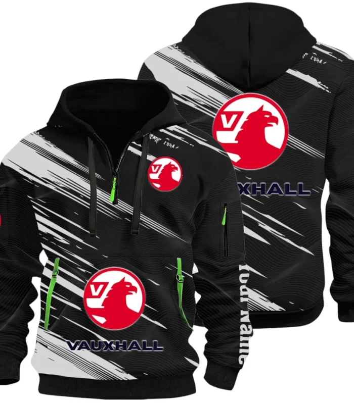 Everyday Auto Hoodie Half Zip 3D, Sporty & Casual Everyday Wear Hoodie CAR514 - Black