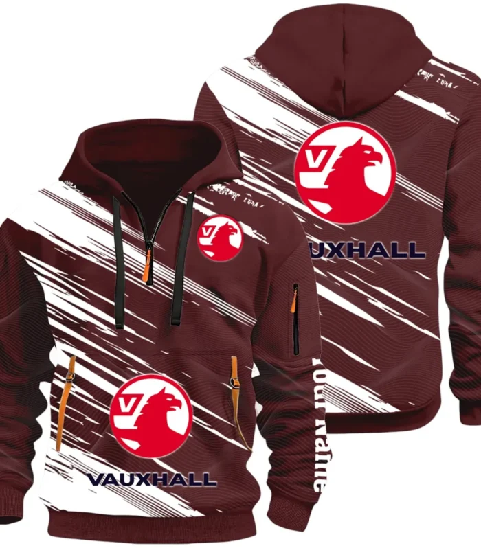 Everyday Auto Hoodie Half Zip 3D, Sporty & Casual Everyday Wear Hoodie CAR514 - Dark Red