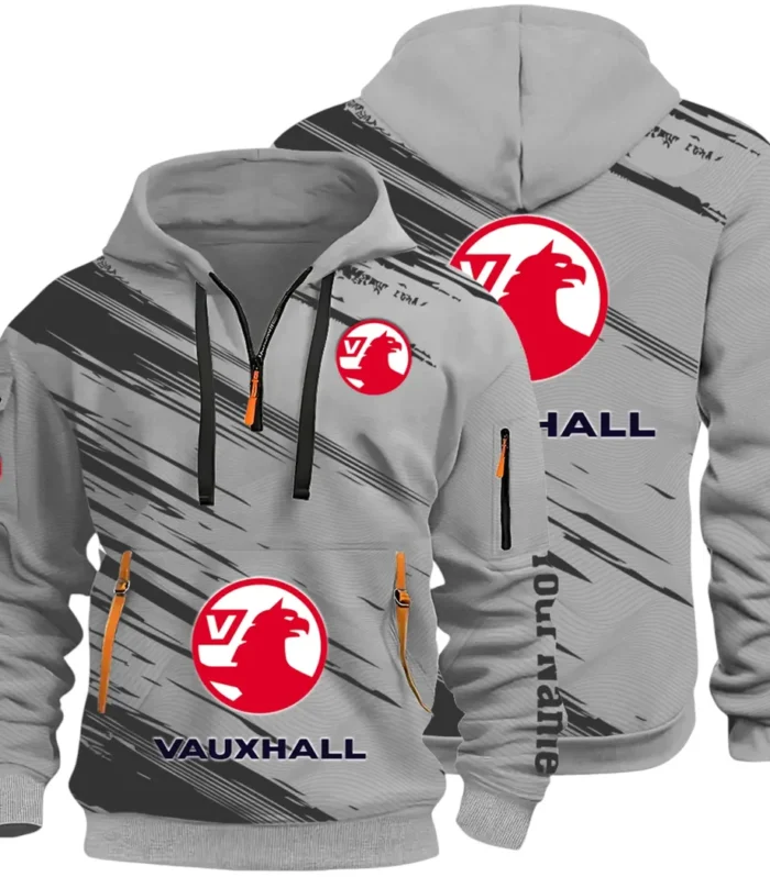 Everyday Auto Hoodie Half Zip 3D, Sporty & Casual Everyday Wear Hoodie CAR514 - Gray