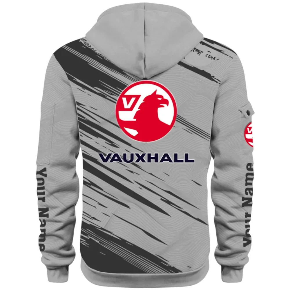 Everyday Auto Hoodie Half Zip 3D, Sporty & Casual Everyday Wear Hoodie CAR514 - Gray - Image 3