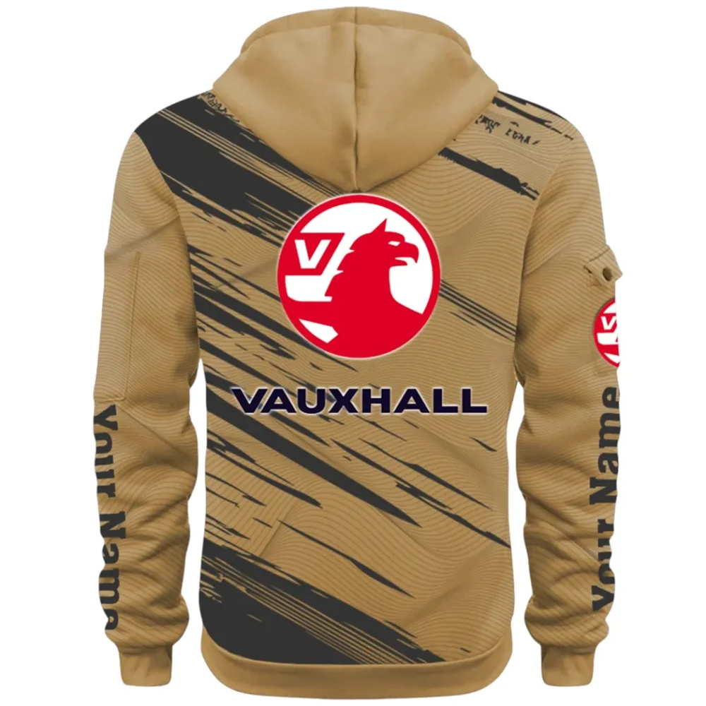 Everyday Auto Hoodie Half Zip 3D, Sporty & Casual Everyday Wear Hoodie CAR514 - Khaki - Image 3