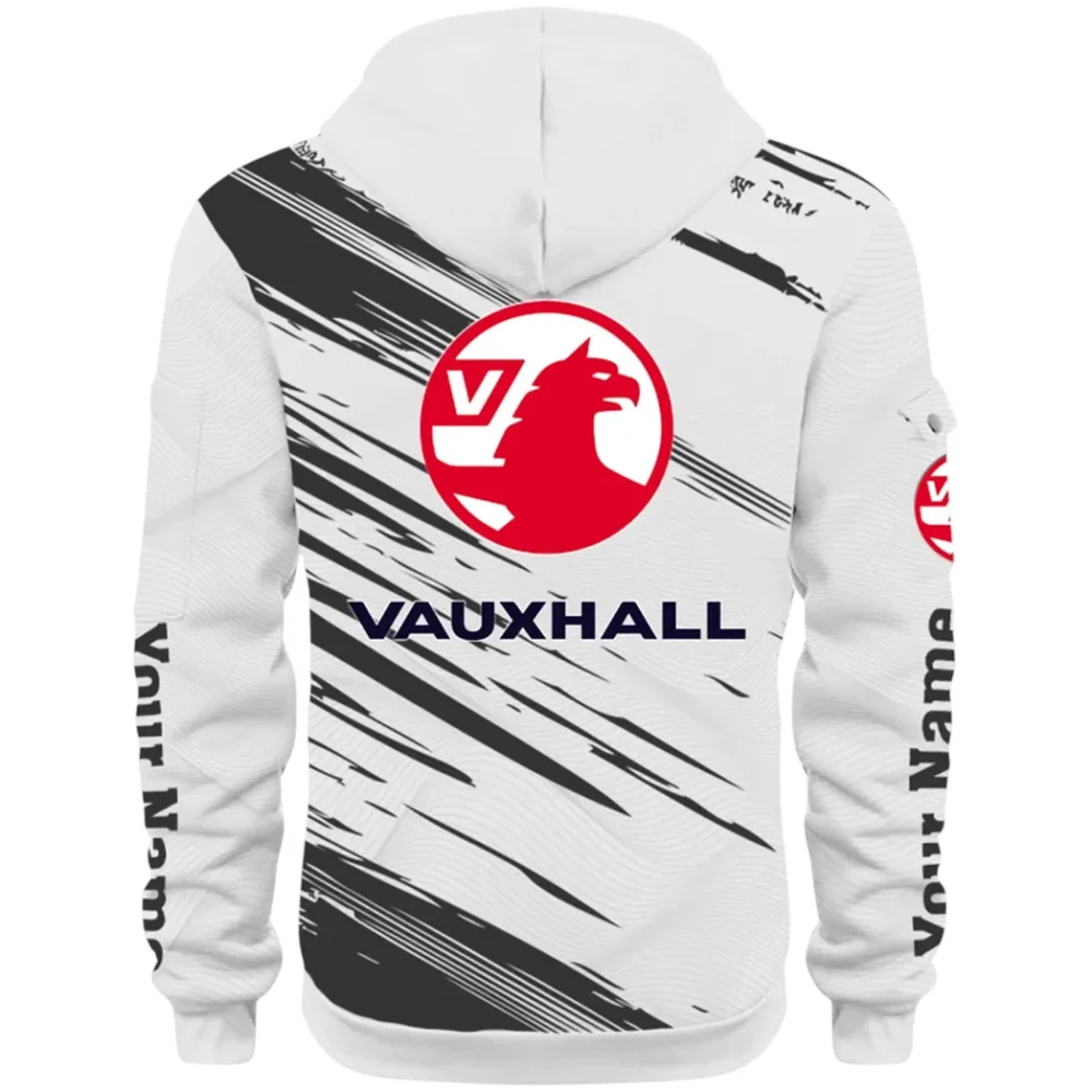 Everyday Auto Hoodie Half Zip 3D, Sporty & Casual Everyday Wear Hoodie CAR514 - White - Image 3