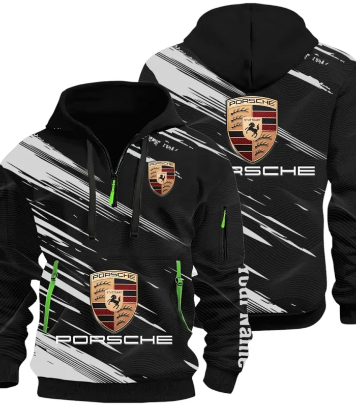 High-Speed Roadster Hoodie Half Zip 3D, Comfortable Everyday Hoodie CAR514 - Black