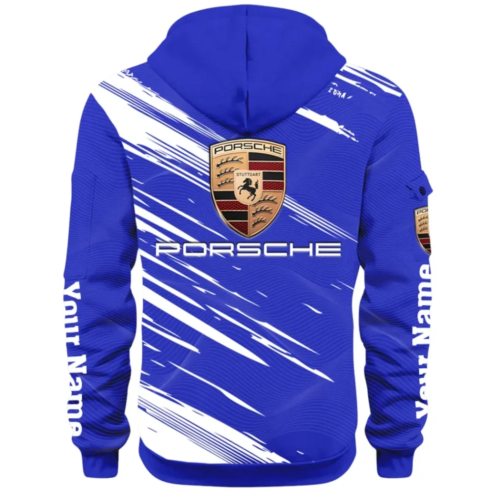 High-Speed Roadster Hoodie Half Zip 3D, Comfortable Everyday Hoodie CAR514 - Blue - Image 3