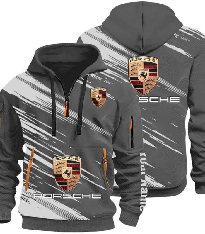 High-Speed Roadster Hoodie Half Zip 3D, Comfortable Everyday Hoodie CAR514 - Dark Gray