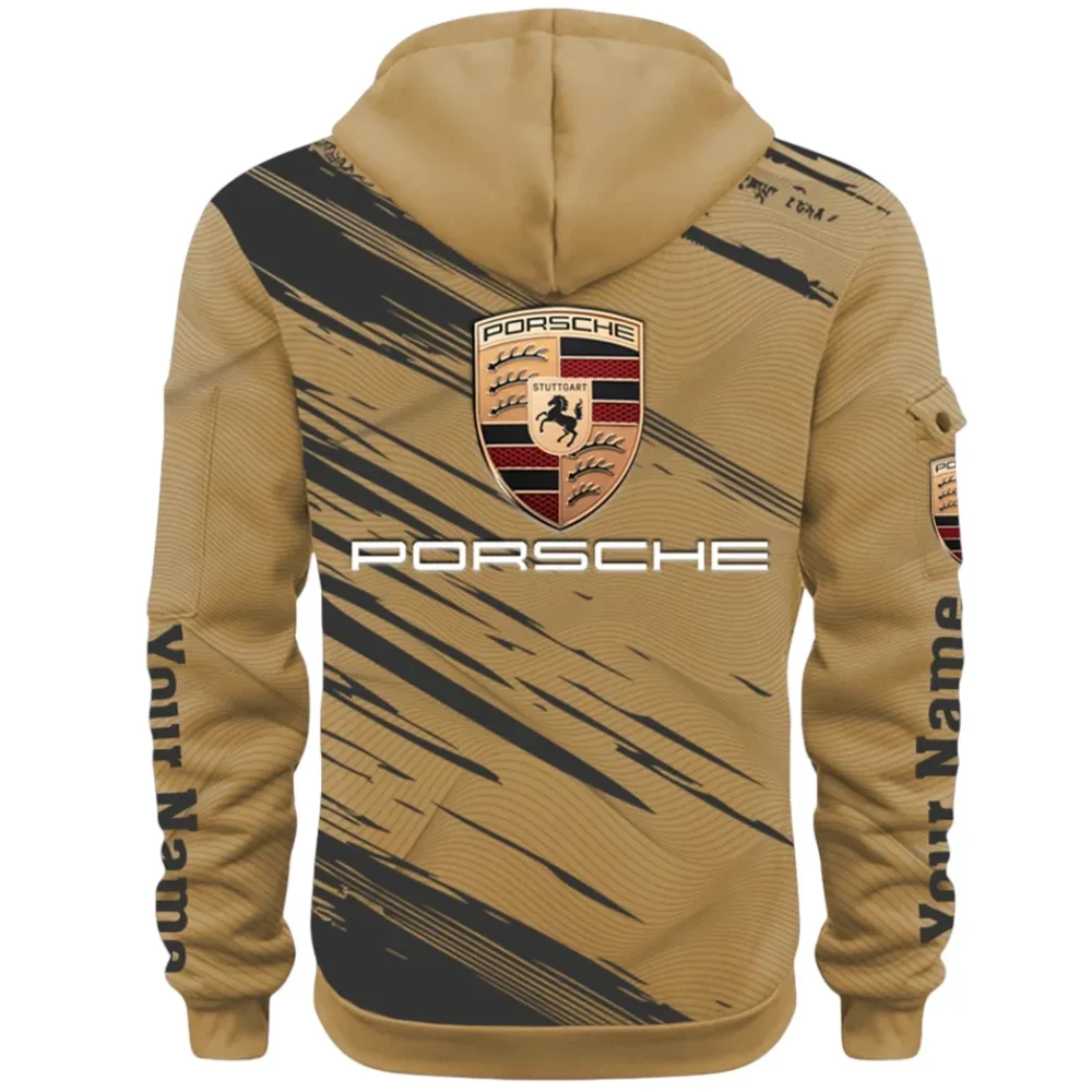 High-Speed Roadster Hoodie Half Zip 3D, Comfortable Everyday Hoodie CAR514 - Khaki - Image 3