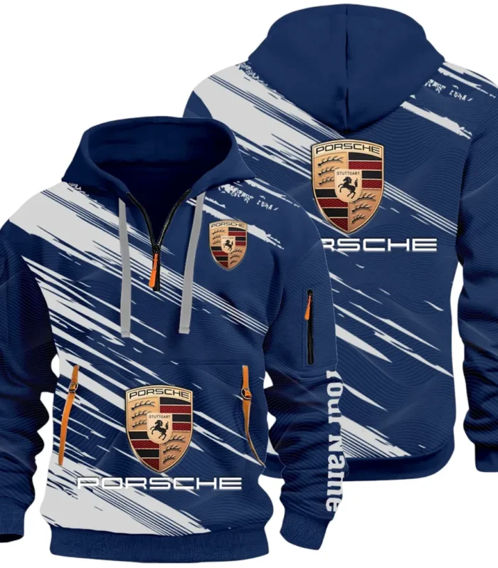 High-Speed Roadster Hoodie Half Zip 3D, Comfortable Everyday Hoodie CAR514 - Navy
