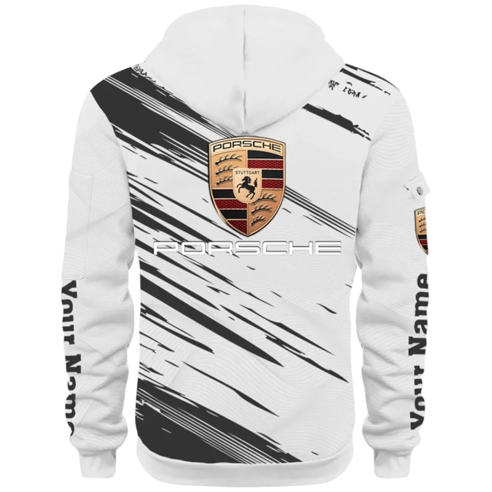High-Speed Roadster Hoodie Half Zip 3D, Comfortable Everyday Hoodie CAR514 - White - Image 3