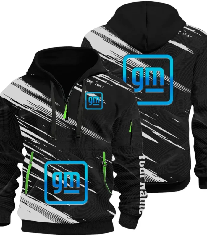 Car Manufacturer Hoodie Half Zip 3D, Streetwear Casual Look Outfit CAR514 - Black