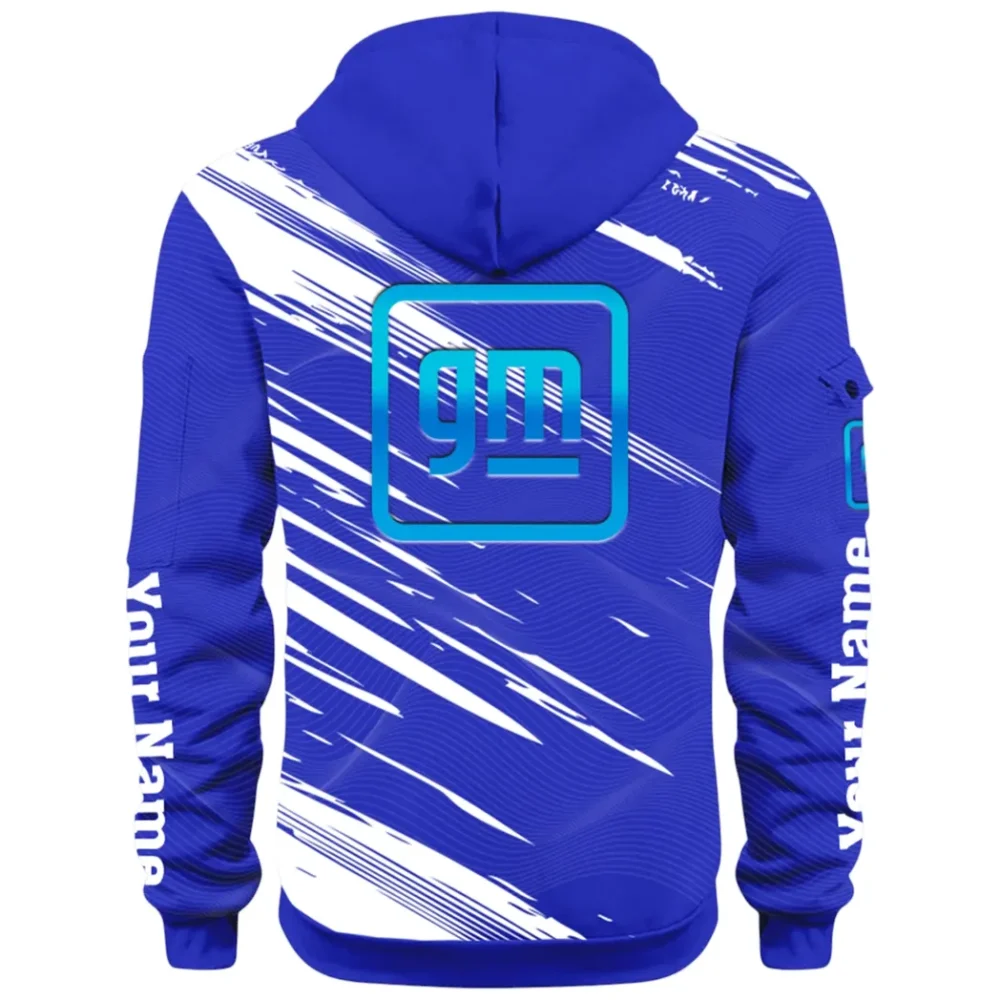 Car Manufacturer Hoodie Half Zip 3D, Streetwear Casual Look Outfit CAR514 - Blue - Image 3