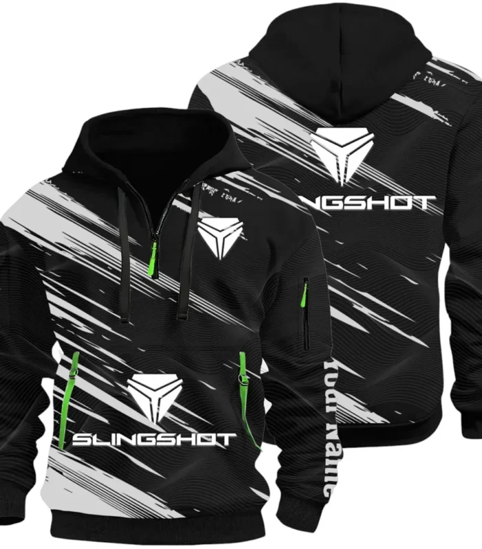 Active Fit Hoodie Half Zip 3D, Lightweight & Casual Comfort Hoodie CAR514 - Black