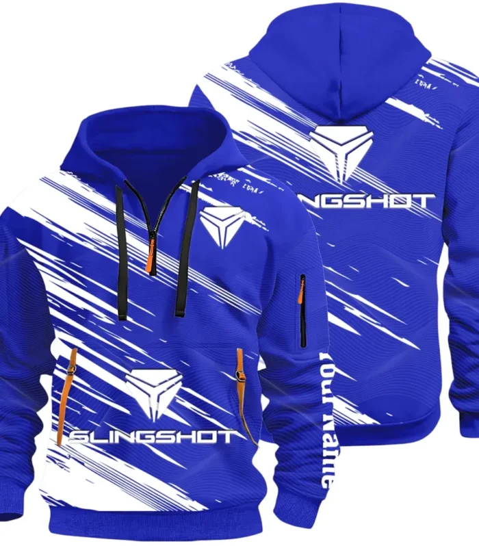 Active Fit Hoodie Half Zip 3D, Lightweight & Casual Comfort Hoodie CAR514 - Blue