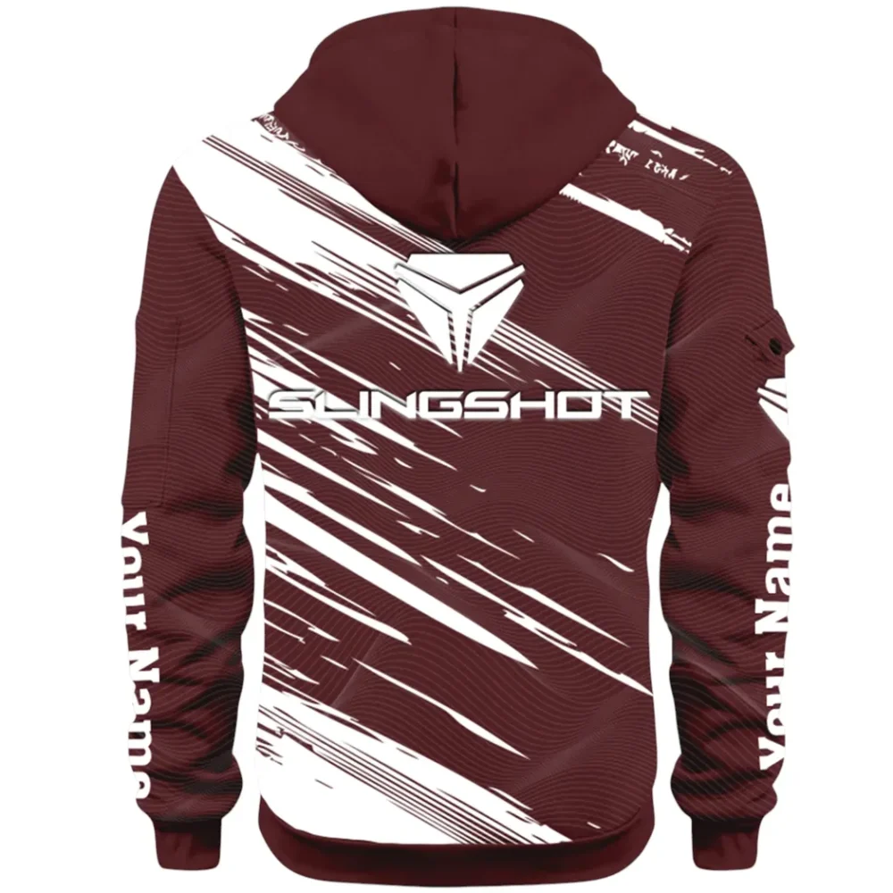 Active Fit Hoodie Half Zip 3D, Lightweight & Casual Comfort Hoodie CAR514 - Dark Red - Image 3