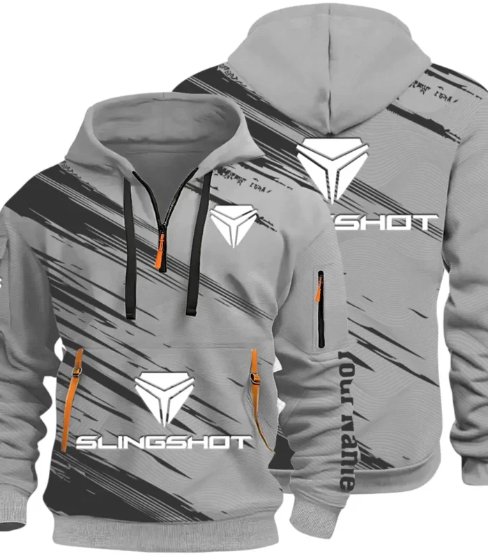Active Fit Hoodie Half Zip 3D, Lightweight & Casual Comfort Hoodie CAR514 - Gray