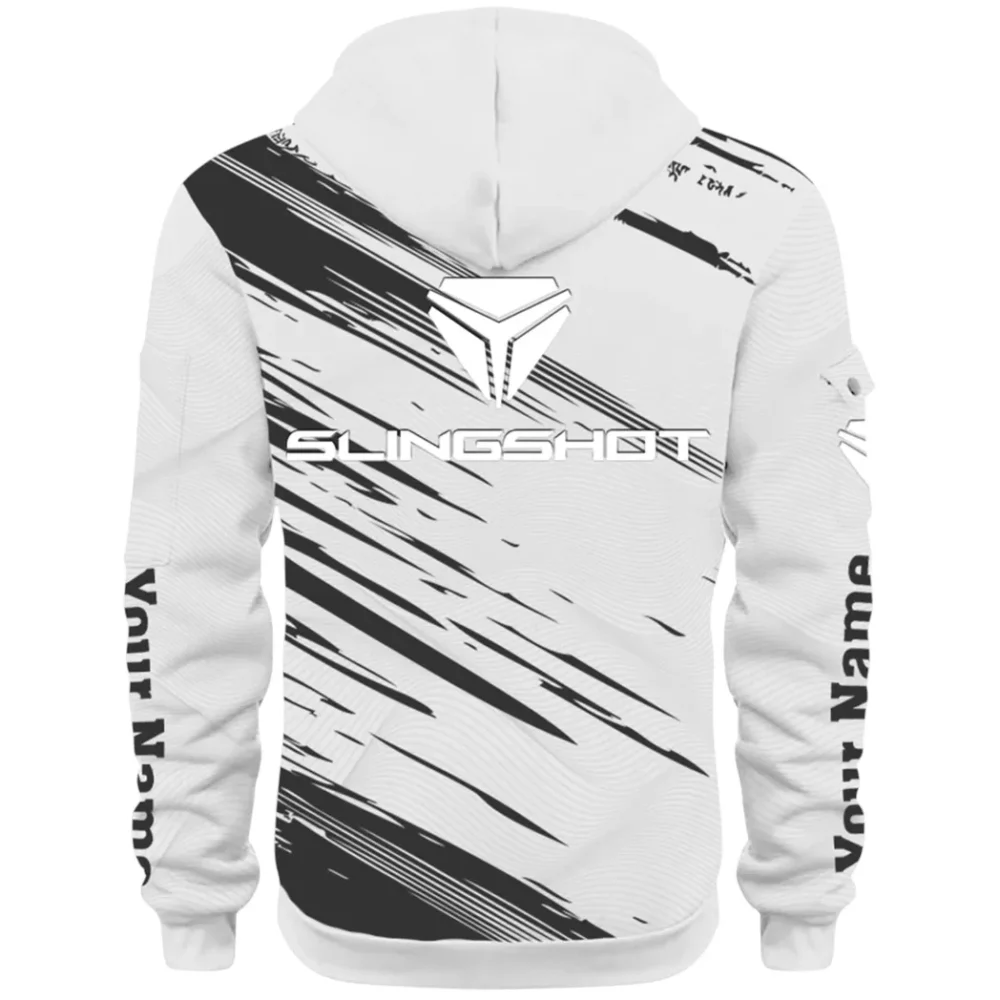 Active Fit Hoodie Half Zip 3D, Lightweight & Casual Comfort Hoodie CAR514 - White - Image 3