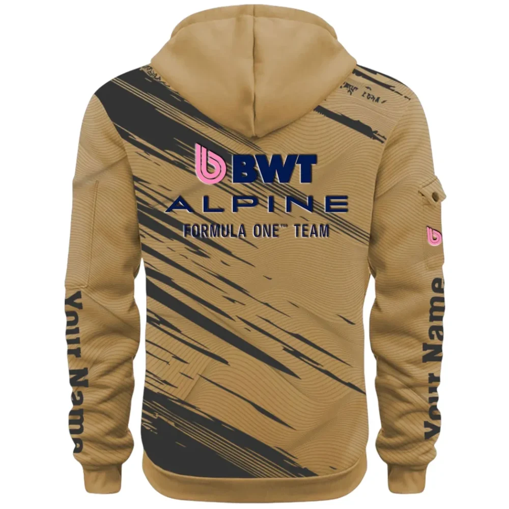 European Sports Car Hoodie Half Zip 3D, Rugged Casual Fit Hoodie CAR514 - Khaki - Image 3