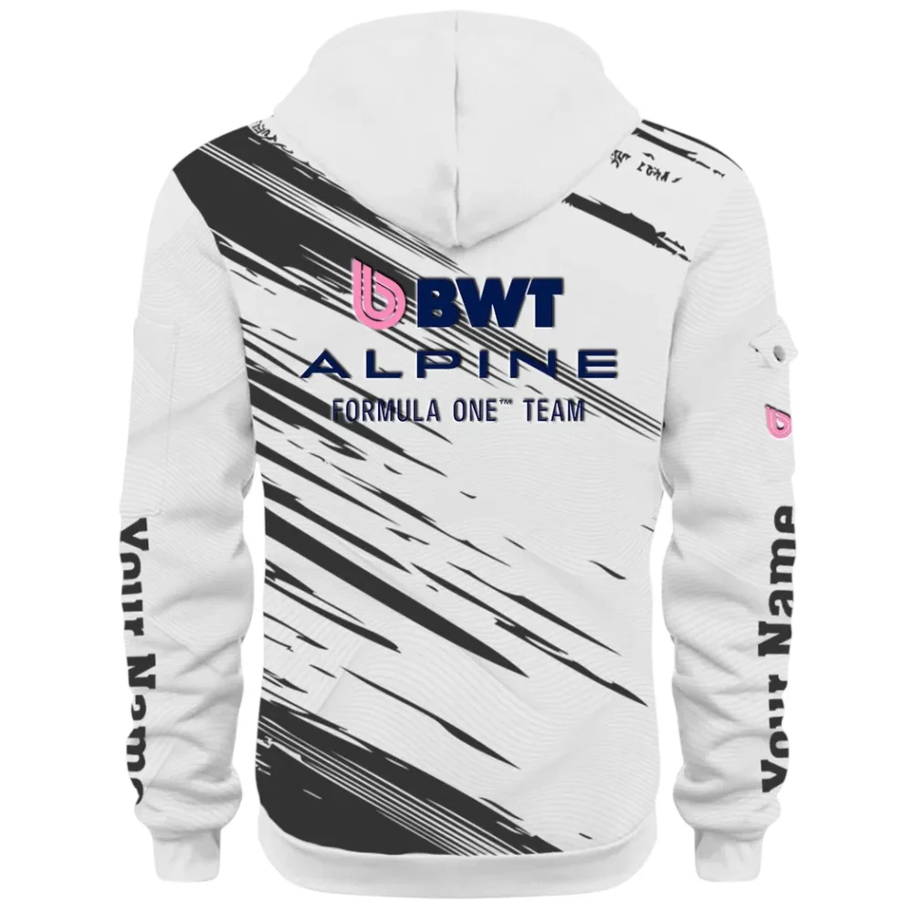 European Sports Car Hoodie Half Zip 3D, Rugged Casual Fit Hoodie CAR514 - White - Image 3