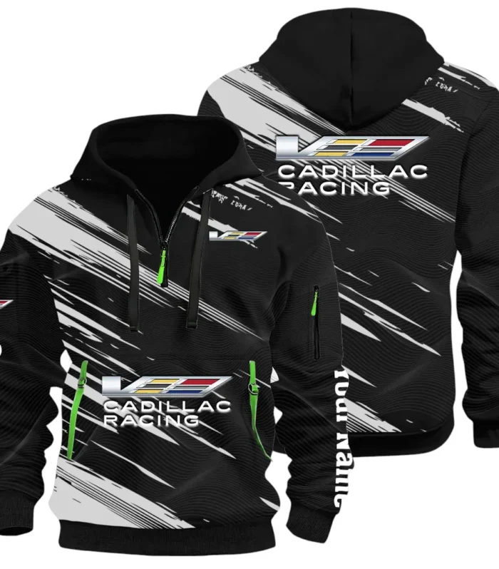 Refined Classic Ride Hoodie Half Zip 3D, Streetwear Casual Look Outfit CAR514 - Black