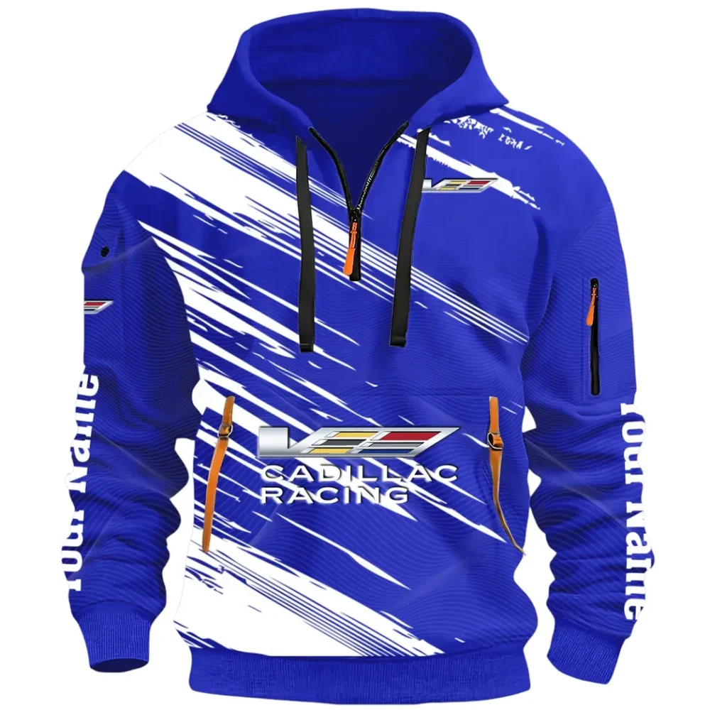 Refined Classic Ride Hoodie Half Zip 3D, Streetwear Casual Look Outfit CAR514 - Blue - Image 2