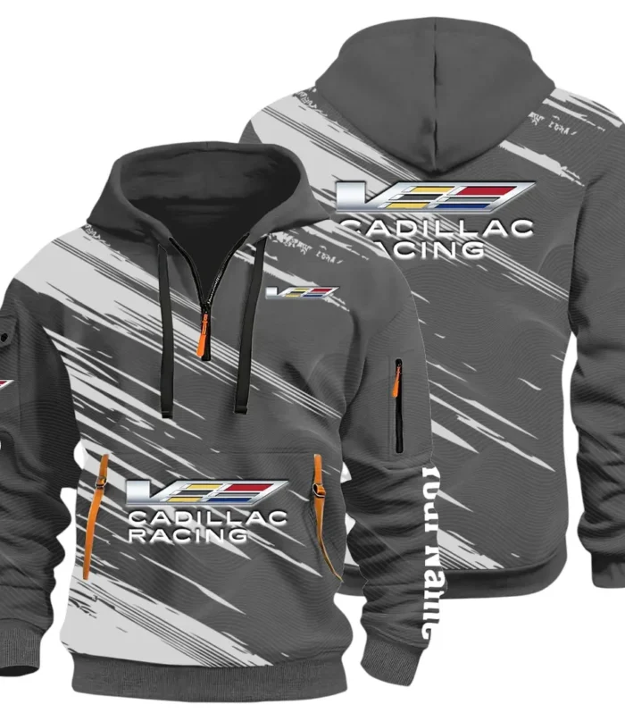 Refined Classic Ride Hoodie Half Zip 3D, Streetwear Casual Look Outfit CAR514 - Dark Gray