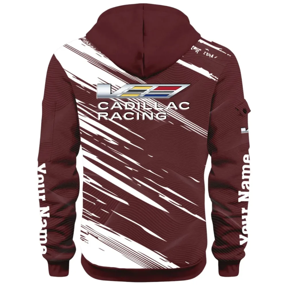 Refined Classic Ride Hoodie Half Zip 3D, Streetwear Casual Look Outfit CAR514 - Dark Red - Image 3