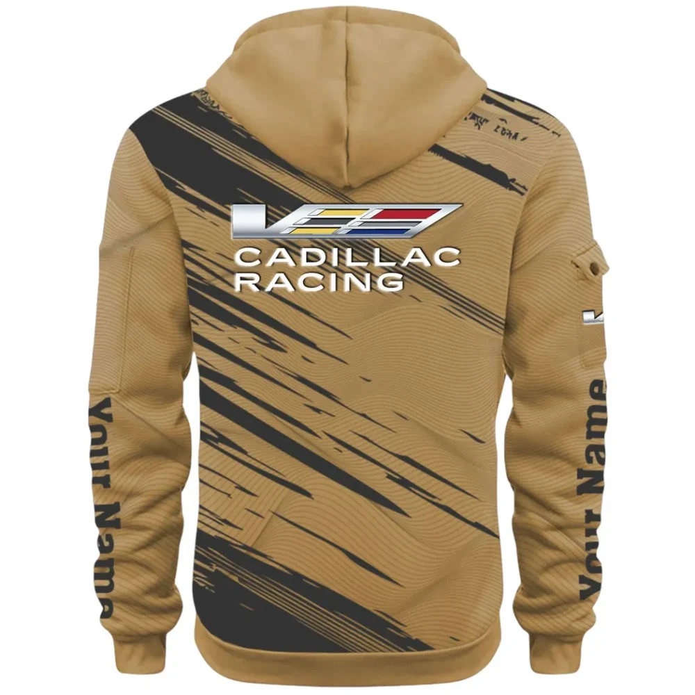 Refined Classic Ride Hoodie Half Zip 3D, Streetwear Casual Look Outfit CAR514 - Khaki - Image 3
