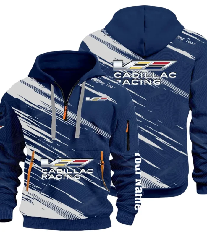 Refined Classic Ride Hoodie Half Zip 3D, Streetwear Casual Look Outfit CAR514 - Navy